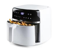 DOMO DO1148FR Airfryer avec 8 programmes automatiques et fonction SHAKE - 8 L - 1800 W - Contrôle de température - Lave-vaisselle - Friteuse sans huile - Blanc