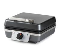 DOMO DO1173W Appareil à gaufres - Gaufrier DOMO double pour gaufres belges - Gaufrier électrique avec revêtement antiadhésif en céramique - Poignée Cool Touch - 1320 W - Gris