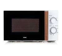 DOMO DO2720 Four Micro-ondes 20L - 700W - Plateau 25.5cm - Blanc finition bois