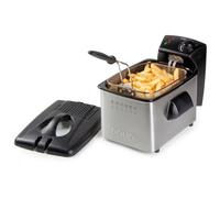 Domo - Do464fr - Friteuse Inox - Capacité 3 Litres - 2000w - Panier Extra Large - Hublot Et Filtre Anti-Odeurs !