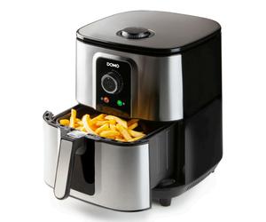Domo DO536FR friteuse Unique 5,5 L 1800 W Friteuse d'air chaud Noir, Argent