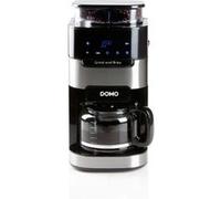 DOMO Cafetière filtre avec moulin intégré DO721K – 900 W, 1,5 L (12 tasses), écran LCD, 3 intensités