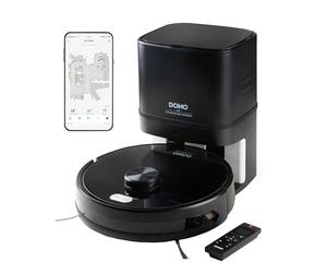 DOMO DO7298S Robot aspirateur avec vidange Automatique, système de serpillière et appli - Noir