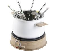DOMO DO736F Fondue 1500W Voyant lumineux 8 Fourchettes à Fondue Bois Blanc