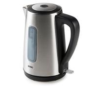 DOMO DO738WK Wasserkocher - 360° drehbarer Sockel - Automatische Abschaltung - Wasserstandsanzeige - 1,7L - Edelstahl/Schwarz