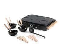 DOMO DO8716W Set gourmet - Design en bois - 2 en 1-6 P - 1000 W