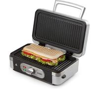 DOMO DO9136C Inox Gaufrier multifonction Croque-monsieur Sandwich - 1000W