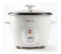 DOMO Cuiseur à riz DO9176RK – 1,3 L, maintien au chaud, cuve antiadhésive, blanc, accessoires inclus