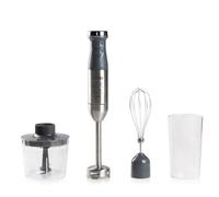 DOMO Mixeur plongeant multifonction DO9226M 600 W Inox 3-en-1 avec fouet, hachoir et verre doseur