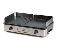 DOMO Plancha & Grill Genius DO9259G 2200 W — électrique, anti-adhésif, voyant lumineux, inox