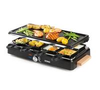 DOMO Appareil à raclette DO9262G – 8 personnes – pierre à cuire, gril – 1400 W