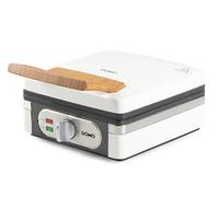 DOMO DO9274W Gaufrier pour 2 gaufres belges - Gaufres XL 4x7 - Revêtement antiadhésif sans PFAS - 1400 W - Blanc poudré