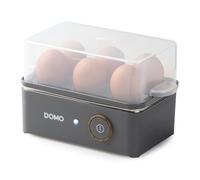 DOMO DO9283EK Cuiseur à œufs pour 6 Œufs - Cuit-œufs Egg cooker avec Arrêt Automatique et Signal Sonore - Cuisson Œufs Coque, Mollets ou Durs - Design Wood You