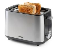 DOMO DO966T Grille-pain pour 2 toasts avec grille réchauffe-viennoiseries intégré en acier inoxidable 900 W