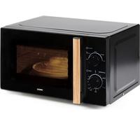Domo - Four à micro-ondes Domo, 25,5 cm, 20 l, noir avec finition aspect bois