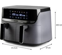 DOMO Friteuse a air chaud double 4+4 l DO552FR