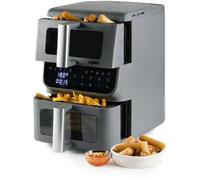Friteuse sans huile - DOMO - Airfryer DO550FR - Double cuve 3.5 L + 6,5 L - 10 programmes - 2500 W