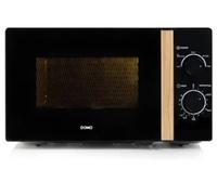Four micro-ondes DOMO DO2820 - 20L - 700W - Minuterie 35mn - Fonction décongélation - L44 x P35,8 x H 25,8 cm - Noir finition bois