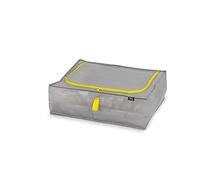 DOMO PAK LIVING Étui multi-usages 45L en polypropylène (PP) noir, 55 x 45 x 18 cm, résistant à l'eau et protecteur pour environnements harsh, fermeture éclair, idéal pour literie, vêtements, maison