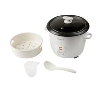 DOMO Cuiseur à riz DO9176RK – 1,3 L, maintien au chaud, cuve antiadhésive, blanc, accessoires inclus