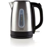 DOMO DO496WK Wasserkocher - Automatische Abschaltung & Trockenkochschutz - 1,7 L - Edelstahl/Schwarz