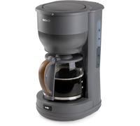 DOMO Cafetière filtre DO754K 1,25 L 10 tasses Gris/Bois