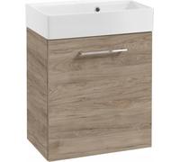 DomoDomo Armoire de salle de bain avec lavabo 60x50cm Chêne Rockford Poignée chromée