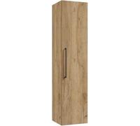 Domodomo Armoire de salle de bain Pinia 140 x 32 cm, Armoire murale de salle de bain - Chêne Craft Armoire de salle de bain avec poignées noires