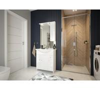 DomoDomo armoire de salle de bains avec lavabo 85 et miroir blanc Maro