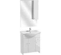 DomoDomo armoire de salle de bains avec lavabo miroir et éclairage blanc 75 cm Papaya