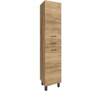 Domodomo armoire de toilette sur pied 169 cm x 35 cm, armoire de toilette étroite en chêne, armoire de toilette en bois