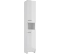 DomoDomo armoire haute blanc brillant 170x30 cm armoire de salle de bain Marlena