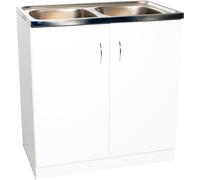 DomoDomo Armoire Ligne de cuisine 80 x 46,5 x 82 cm Meuble de cuisine Meuble bas- Armoire de cuisine Sous-évier