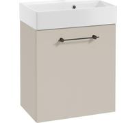 DomoDomo armoire murale de salle de bain avec lavabo 60x50cm Cashmere, poignée noire