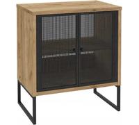 DomoDomo Armoire sur pied 80x70cm métal laminé plateau sur pieds noir moderne