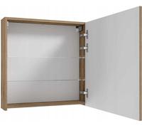 DomoDomo Armoire suspendue de salle de bain avec miroir 60 x 60 cm Chêne Evoke et étagères en verre Rietti, Armoire médicale de salle de bain, Ensemble de meubles en chêne..