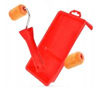 DomoDomo Flock Kit de peinture avec bac + 2 rouleaux de 5 cm + poignée, petit format