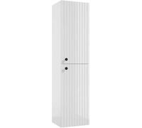 Domodomo meuble de salle de bain meuble suspendu 140 x 35 cm, meuble de salle de bain étroit blanc, meuble de salle de bain mural blanc