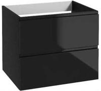 DomoDomo meuble sous-lavabo suspendu avec tiroirs noir 60 x 50 x 46 cm, meuble sous-lavabo, meuble sous-lavabo de salle de bain armoire murale
