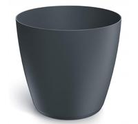 DomoDomo Pot de Fleurs et Cache-Pot - Anthracite Mat - 15,8 x 14,5 cm - Pot de Fleurs Lisse en Plastique Mat