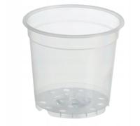 DomoDomo Pot de fleurs transparent en plastique de 15 cm, résistant aux UV, circulation efficace de l'eau, trous