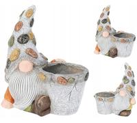 DomoDomo Pot de Jardin avec GNOME, 19 x 30 x 35,5 cm, Pot décoratif avec GNOME