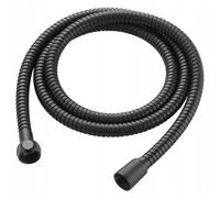 DomoDomo - Tuyau de douche 120 cm noir flexible - Haute qualité et durable - Pour baignoire et douche avec double filetage 1/2"