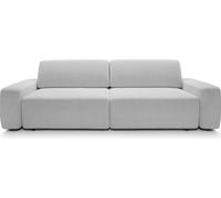 DomoHome Canapé 4 places, Autoportant, Tiroir de lit, Rembourrage en mousse PUR, Remplissage en silicone, Tissu Raven, Fonction sommeil : 120x200cm, Taille : 257x82x105cm, Frêne