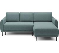 DomoHome CANAPE BONO Canapé élégant avec fonction sommeil, Design moderne, Pieds en bois robustes, Accoudoirs élégants, Assise profonde 226x164x88cm, Côté droit Bleu clair