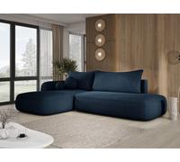 DomoHome Canapé d'angle BABU avec fonction lit - Canapé convertible moderne pour le salon en tissu NOW OR NEVER Taille : 300x105x60cm, Côté gauche Couleur : GRIS