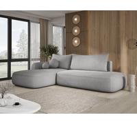 DomoHome Canapé d'angle BABU avec fonction lit - Canapé convertible moderne pour le salon en tissu NOW OR NEVER Taille : 300x105x60cm, Côté gauche Couleur : GRAFIT