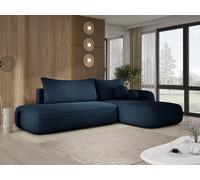 DomoHome Canapé d'angle BABU avec fonction lit - Canapé convertible moderne pour le salon en tissu NOW OR NEVER Taille : 300x105x60cm, Côté droit Couleur : GRIS