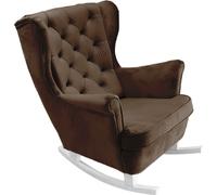 DomoHome Fauteuil de relaxation Fauteuil avec accoudoirs Fauteuil TV Lounge Fauteuil rembourré Fauteuil Couch Fauteuil de salon Fauteuil à oreilles | 102x81x95cm | Dark brown 29827