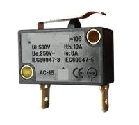 DOMOJT JDNN JDLA-106 Micro-interrupteurs à Bras Long Droit et Long, 80 A, 250 V, 2 Broches, Paquet de 2 (Color : Bend Long Lever)